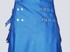 Blue Utility Kilt with Detachable Apron