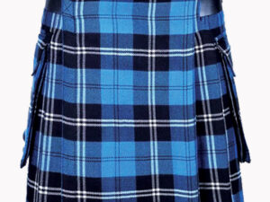 Lautreamont Men Ramsay Blue Tartan Utility Kilt