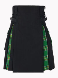 Black and Irish Green Hybrid Kilt F