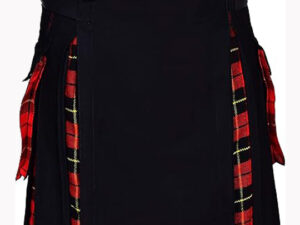 Black and Wallace Tartan Hybrid Kilt