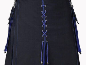 Black and Blue Laces Utility Kilt