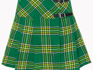 Irish Green Mini Tartan Kilt - Women short Length Kilt
