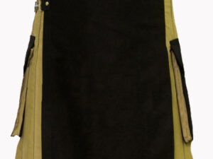 Black and Khaki Utility Kilt