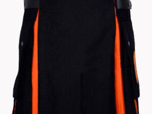 Black and Orange Utility Kilt