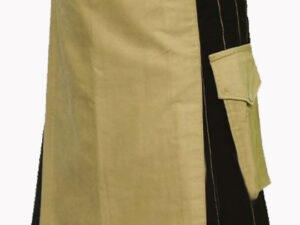 Khaki and Black Hybrid Kilt