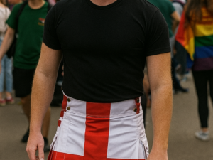 English Flag Utility Kilt with St. George’s Cross Design